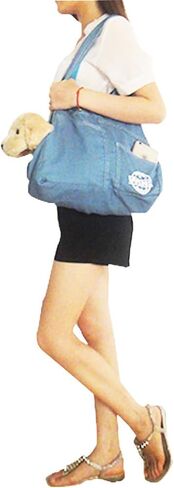 Portable Carrier Jeans Tote Bag Foldable Pet Dogs Travel Out Package Breathable for Small Dogs Organizers Carriers in Saudi Arabia