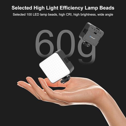 ضوء فيديو LED مع 3 أحذية بارد، إضاءة فيديو PULUZ على كاميرا LED 49 3 وات عاكسة للضوء تملأ إضاءة فيديو مع خيط 0.63 بوصة لكاميرا Nikon لكاميرا Sony وكاميرات DSLR الأخرى in Kuwait