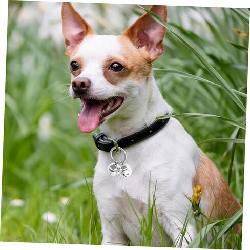 Pet Collar Bell Pendant Dog Cat Collar Charm for Training Hiking Walking Party Wear DIY Keychain Accessory with Metallic Bells in Saudi Arabia