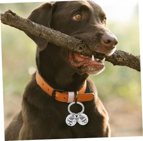 Pet Collar Bell Pendant Dog Cat Collar Charm for Training Hiking Walking Party Wear DIY Keychain Accessory with Metallic Bells in Saudi Arabia