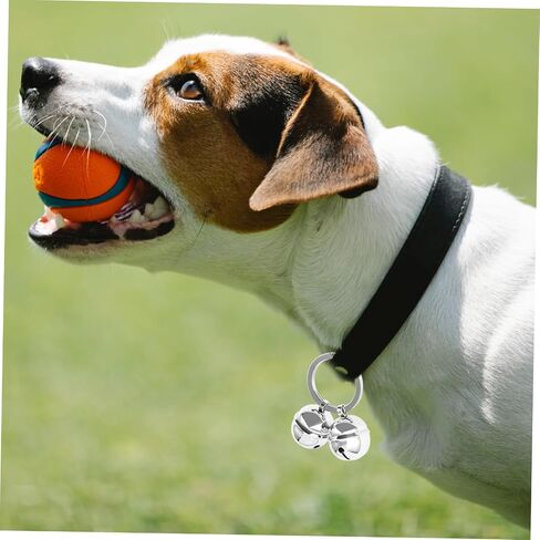 Pet Collar Bell Pendant Dog Cat Collar Charm for Training Hiking Walking Party Wear DIY Keychain Accessory with Metallic Bells in Saudi Arabia