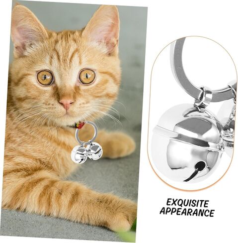 Pet Collar Bell Pendant Dog Cat Collar Charm for Training Hiking Walking Party Wear DIY Keychain Accessory with Metallic Bells in Saudi Arabia