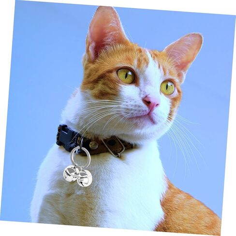 Pet Collar Bell Pendant Dog Cat Collar Charm for Training Hiking Walking Party Wear DIY Keychain Accessory with Metallic Bells in Saudi Arabia