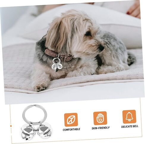 Pet Collar Bell Pendant Dog Cat Collar Charm for Training Hiking Walking Party Wear DIY Keychain Accessory with Metallic Bells in Saudi Arabia
