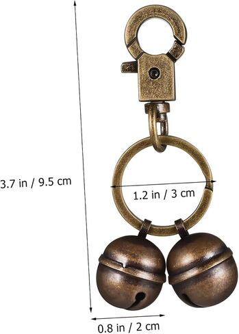 Brass Pet Collar Bell Pendant with Spring Snap Hook Rustic Dog and Cat Collar Charm Safety Signaling Accessory for Training and Tracking in Saudi Arabia