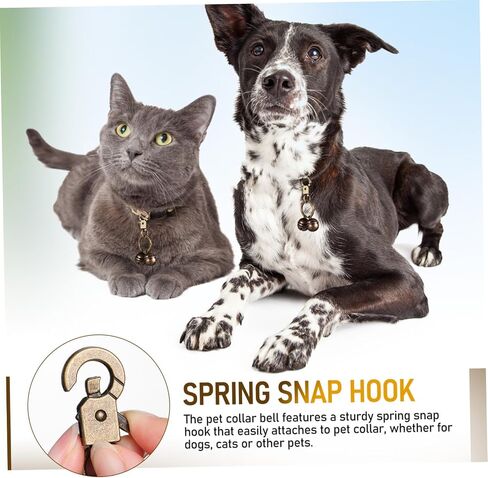 Brass Pet Collar Bell Pendant with Spring Snap Hook Rustic Dog and Cat Collar Charm Safety Signaling Accessory for Training and Tracking in Saudi Arabia