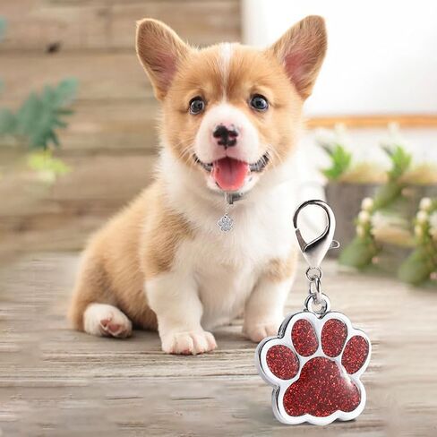 Mario’s Choice Paw Charms 5-Pack — Cat & Dog Collar Charms with Lobster Clips, Enamel in Saudi Arabia