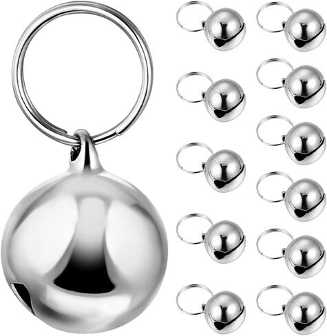 Kisangel 12pcs Bell For Dog Collar: Small Bells For Dogs And Cats - Anti-Lost Pet Collar Charms With Lightweight Design - Pet Supplies in Saudi Arabia