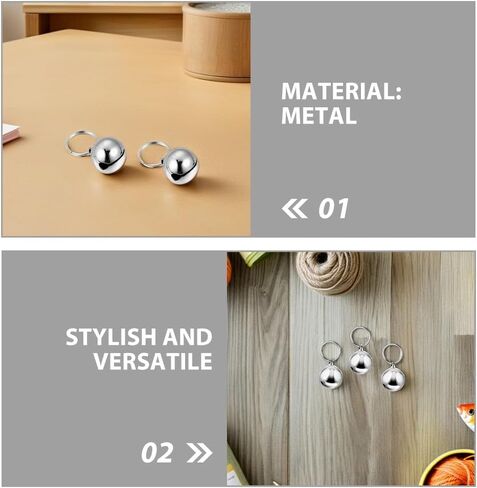 Kisangel 12pcs Bell For Dog Collar: Small Bells For Dogs And Cats - Anti-Lost Pet Collar Charms With Lightweight Design - Pet Supplies in Saudi Arabia
