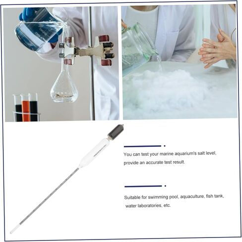 PRETYZOOM High Precision Glass Hydrometer for Saltwater Aquarium Easy to Use Tester for Fish Tanks Pools Aquaculture Lightweight Portable Water Measuring Instrument in Saudi Arabia