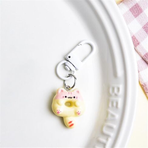 2 Pcs Colorful Donut Cat Charms Cute Cat Donut Shape Decorative Pendant for Pet Collars Sweet Style Kitten Collar Accessories in Saudi Arabia