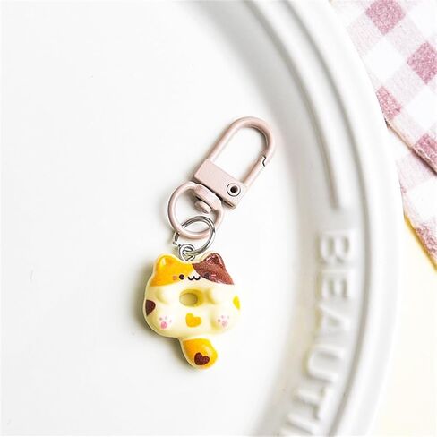 2 Pcs Colorful Donut Cat Charms Cute Cat Donut Shape Decorative Pendant for Pet Collars Sweet Style Kitten Collar Accessories in Saudi Arabia