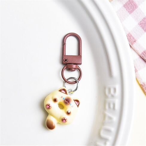 2 Pcs Colorful Donut Cat Charms Cute Cat Donut Shape Decorative Pendant for Pet Collars Sweet Style Kitten Collar Accessories in Saudi Arabia