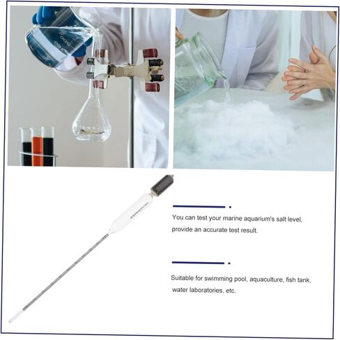 VOSAREA Professional Hydrometer for Sea Water Scale Glass Densitometer for Aquaculture Fish Tanks and Water Laboratories Compact Easy to Use in Saudi Arabia