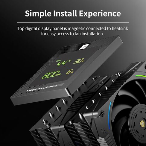 Thermalright Phantom Spirit 120 برودة وحدة المعالجة المركزية الرقمية للثلوج ، مراوح PWM مزدوجة ، 7 أنابيب حرارة تبريد وحدة المعالجة المركزية ، غطاء شاشة رقمية أعلى ، ل LGA1700/1851/1150/1151/1200/10/2011 ، AM4/AM5 ، COWNTONK COARNINC in Kuwait