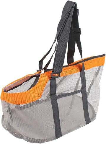 PRETYZOOM Large Puppy Carrier Bag with Breathable Mesh Nylon Pet Outdoor Handbag for Dogs and Cats Lightweight Dog Carrier Pocket for Hiking Camping Travel Orange in Saudi Arabia
