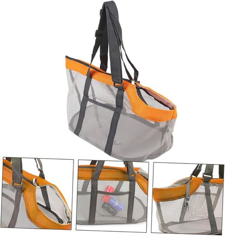 PRETYZOOM Large Puppy Carrier Bag with Breathable Mesh Nylon Pet Outdoor Handbag for Dogs and Cats Lightweight Dog Carrier Pocket for Hiking Camping Travel Orange in Saudi Arabia