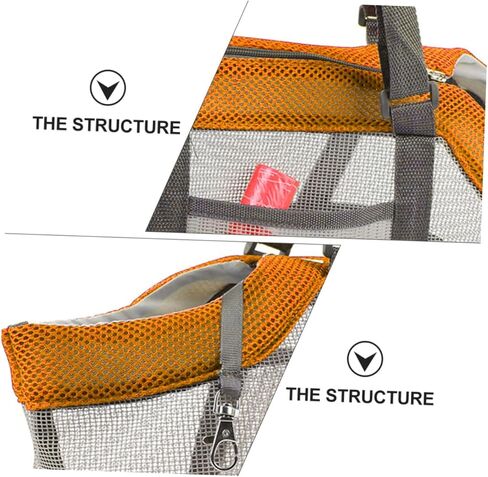 PRETYZOOM Large Puppy Carrier Bag with Breathable Mesh Nylon Pet Outdoor Handbag for Dogs and Cats Lightweight Dog Carrier Pocket for Hiking Camping Travel Orange in Saudi Arabia