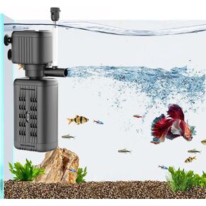 40-150 Gallon Internal Aquarium Filter, 4-in-1 Submersible Power Fish Tank Filter with Water Pump, Wave Maker & Air Bubbler for Large Fish Tanks, Turtle Tanks, and Koi Ponds（25W ） in Kuwait