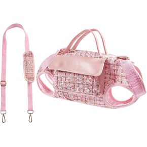 Dog Lift Harness Backpack for Small Dogs Cats, Adjustable Straps Dog Sling Carrier Full Body for Hiking, Travel, Outdoor – Pink Medium in Kuwait