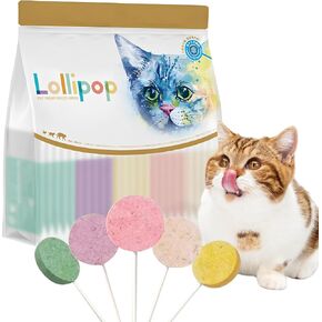 Lollipop Cat Treats, Freeze-Dried Lickable Snacks for Indoor Cats, Natural Soft Puree Wet Snacks Pops, Premium Cat Treats Lollipop Ideal for All Breeds and Ages Cats (Mixed (25 pcs)) in Saudi Arabia