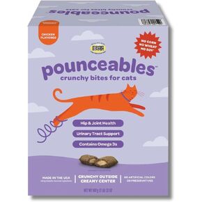 Crunchy Cat Treats, Chicken Flavor, Hip and Joint Health, Urinary Tract Support, Large 32oz Box in Saudi Arabia