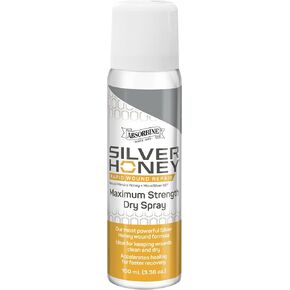 Silver Honey Rapid Wound Repair Maximum Strength Dry Spray 100 ml / 3.38 oz, Manuka Honey + MicroSilver BG, Equine First Aid & Wound Care in Kuwait