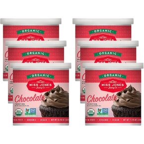 Miss Jones Baking Organic Buttercream Frosting, Perfect for Icing and Decorating, Vegan-Friendly: Rich Fudge Chocolate (Pack of 6) in Saudi Arabia