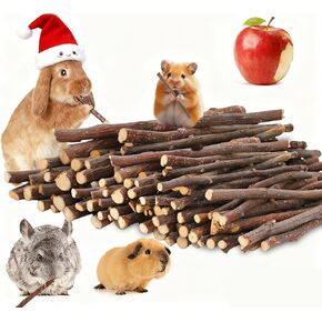 500g Organic Apple Sticks Small Animals Molar Wood Treats Chew Toys for Chinchillas Rabbits Guinea Pig Hamster Gerbil Parrot Bunny Chews Stick Toys in Saudi Arabia