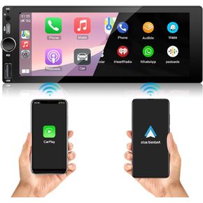 EZoneTronics Double Din Car Stereo with Backup Camera, DVD/CD/AM/FM Player, Bluetooth, Capacitive Touch Screen, USB/SD Support, 1080P, Multi-Language & Remote Control. in Kuwait