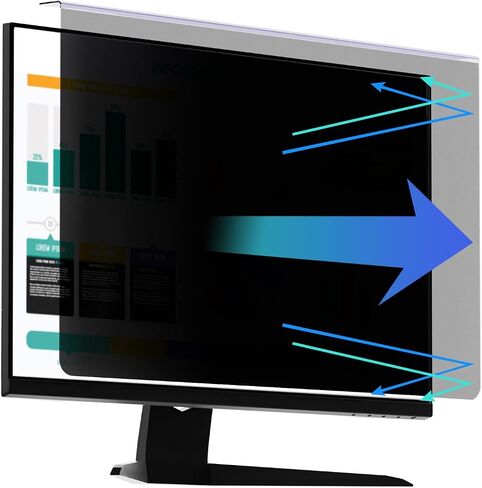 RedANGEL 【2 Pack】 27 Inch Privacy Screen Protector for 16:9/16:10 Widescreen Monitors-Blue Light Blocking,Hanging Design, Anti-Scratch for Desktop Computers in Saudi Arabia