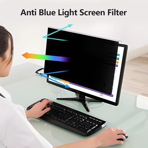 RedANGEL 【2 Pack】 27 Inch Privacy Screen Protector for 16:9/16:10 Widescreen Monitors-Blue Light Blocking,Hanging Design, Anti-Scratch for Desktop Computers in Saudi Arabia