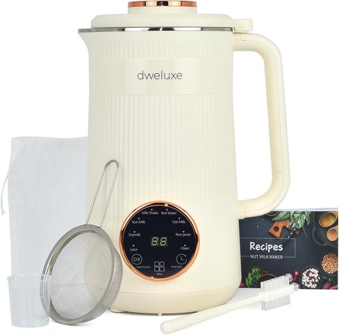 صانع حليب الجوز متعدد الوظائف الجديد، خلاط 8 في 1، يصنع حليب اللوز، حليب الصويا، حليب الشوفان، العصير، الماء المغلي، تأخير التشغيل التلقائي/الحفاظ على الدفء، خلاط كريمي/ذهبي وردي in Kuwait