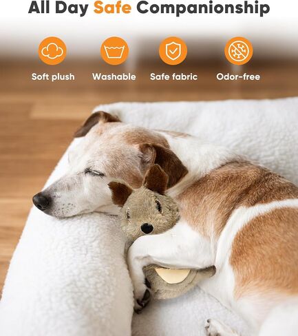 Petbobi Squeaky Dog Toy – Interactive Plush Squirrel Enrichment Toy with Treat-Hiding Pockets & Slow Feeder Puzzle for Small & Medium Dogs | Keeps Dogs Busy, Relieves Boredom & Anxiety in Saudi Arabia