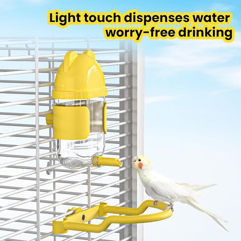 11 Fl Oz No Mess Hanging Water Dispenser,Leak-Proof Automatic Bird Water Feeder,Small Animal Water Bottle for Guinea Pigs,Chinchillas,Ferrets,Parrots,Squirrels,Rats,Bunnies (White) in Kuwait