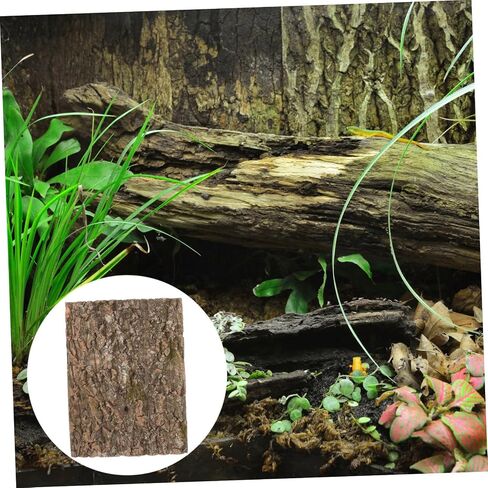 Totority Natural Cork Bark Reptile Decor Climbing Platform Rough Texture Background for Gecko Lizard Snake Habitat Terrarium Accessories in Saudi Arabia