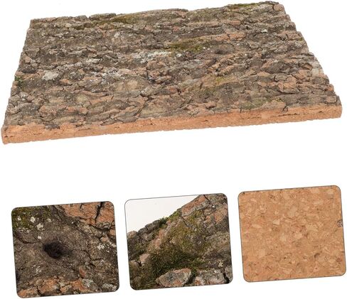 Totority Natural Cork Bark Reptile Decor Climbing Platform Rough Texture Background for Gecko Lizard Snake Habitat Terrarium Accessories in Saudi Arabia