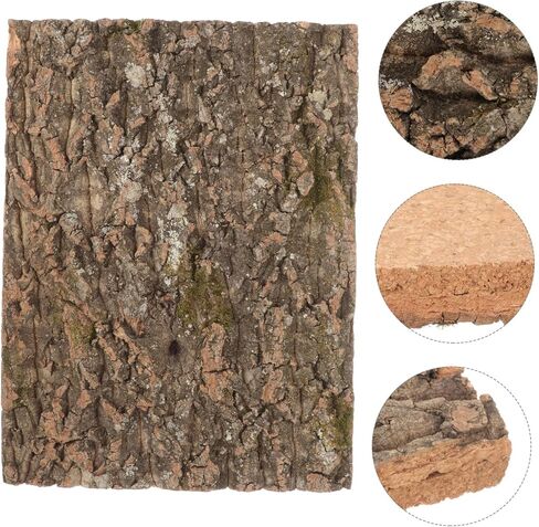 Totority Natural Cork Bark Reptile Decor Climbing Platform Rough Texture Background for Gecko Lizard Snake Habitat Terrarium Accessories in Saudi Arabia