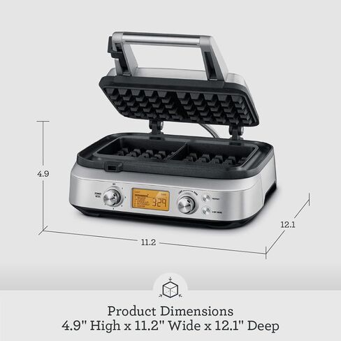 Breville the Smart Waffle™ Pro 2 Slice Waffle Maker, BWM620XL, Brushed Stainless Steel in Saudi Arabia