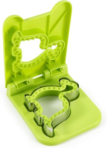 Sandwich Cutter and Sealer | Leak-Proof Press for Perfect Shapes | Seals Thick Sandwiches | Dishwasher Safe, BPA-Free (Green) in Saudi Arabia