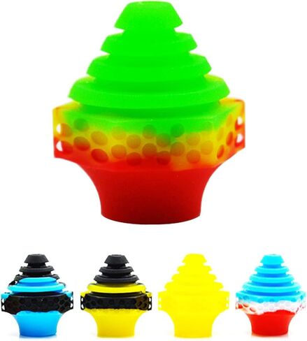 5PCS Silicone Pen Adapter Round & Flat Tips Heat-Resistant Adapter for Water Glass Tube in Saudi Arabia