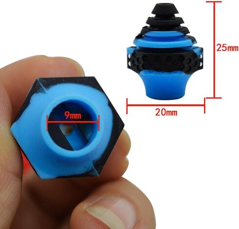5PCS Silicone Pen Adapter Round & Flat Tips Heat-Resistant Adapter for Water Glass Tube in Saudi Arabia