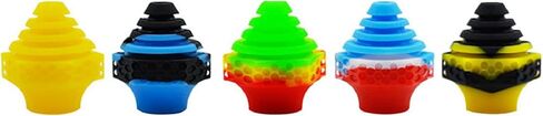 5PCS Silicone Pen Adapter Round & Flat Tips Heat-Resistant Adapter for Water Glass Tube in Saudi Arabia