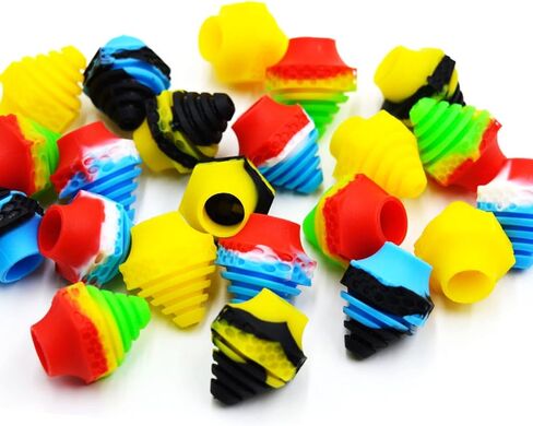 5PCS Silicone Pen Adapter Round & Flat Tips Heat-Resistant Adapter for Water Glass Tube in Saudi Arabia