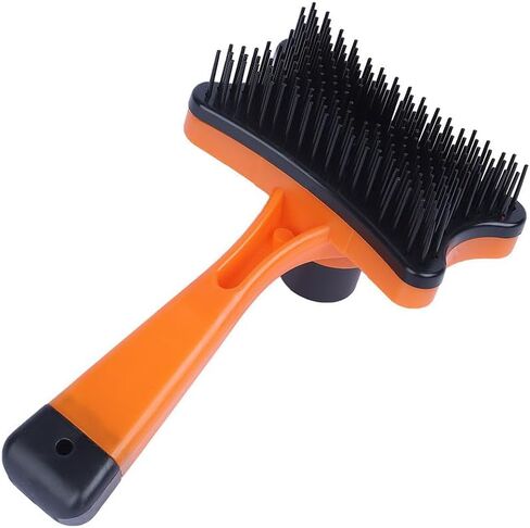 Pet Comb - Press-to-Release Design for Easy Hair Removal, Gentle on Pets, Durable & Comfortable to Hold Blue in Saudi Arabia