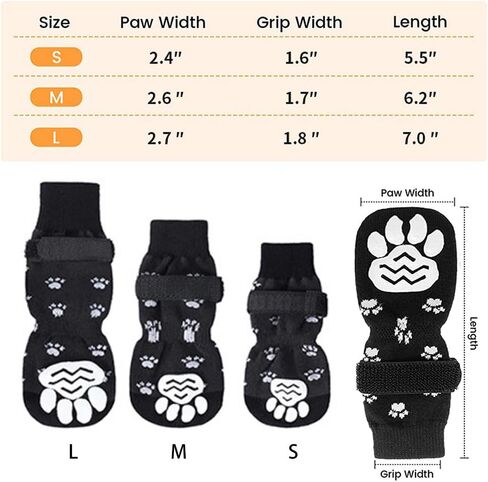 Pet Socks & Boots for Cats and Dogs, Waterproof Non-Slip Shoes for Small & Large Breeds, Outdoor Protection for Paws, Anti-Slip Design for Comfort & Safety, Black in Saudi Arabia