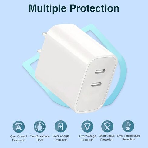 USB C Charger Block ، محول Type Carge Type-C ، شاحن جدار USB للهاتف 16/16 Pro/16 Pro Max/15/15 Plus/15 Pro/15 Pro Max in Kuwait