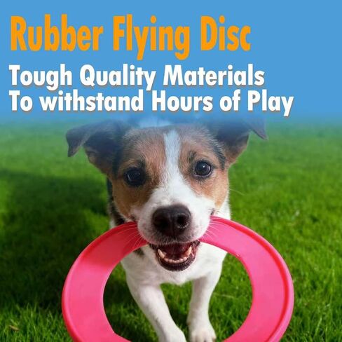 Dog Flying Disc, 4 Pack Dog Toy Gift Set for Medium & Large Dogs, Floating Frisbee for Water Pool Beach, Lightweight Soft Frisbee for Fetch, Tug of War, Catch, Play, 8.5 inch in Saudi Arabia