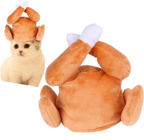 Thanksgiving Turkey Hat for Cat Small Dog Turkey Drumstick Hat Thanksgiving Costume Decoration Supply in Saudi Arabia