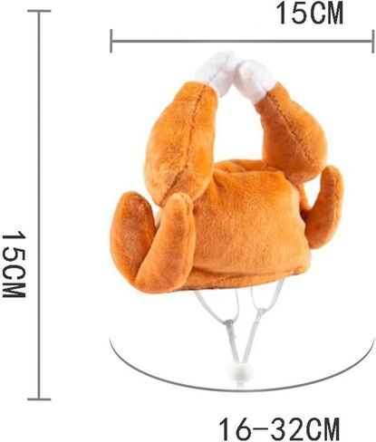 Thanksgiving Turkey Hat for Cat Small Dog Turkey Drumstick Hat Thanksgiving Costume Decoration Supply in Saudi Arabia